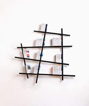 Handmade iron bookcase with minimal design