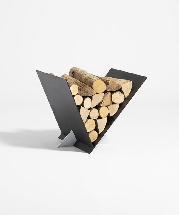 Log holder design kheope triangular shape